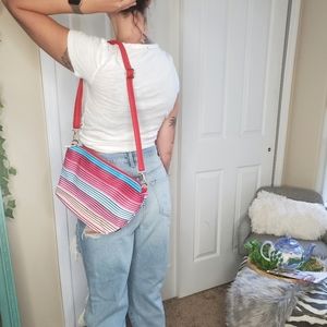 Striped Mini Shoulder Bag